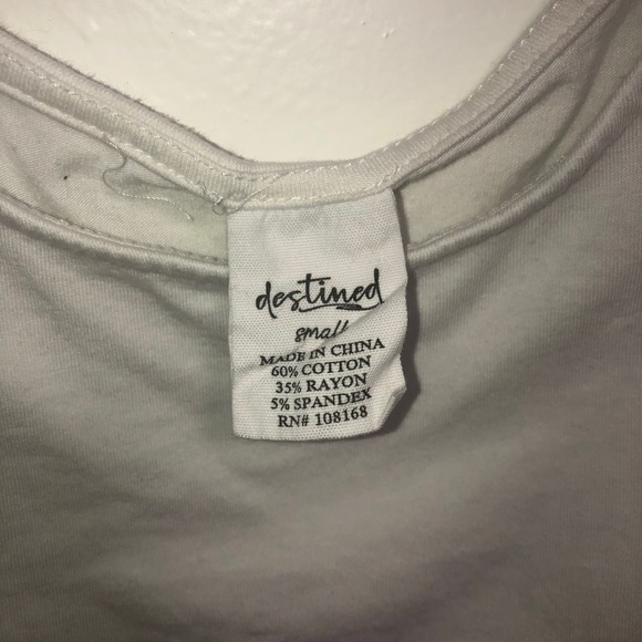 DESTINED: S swoop neck t shirt - Picture 4 of 4